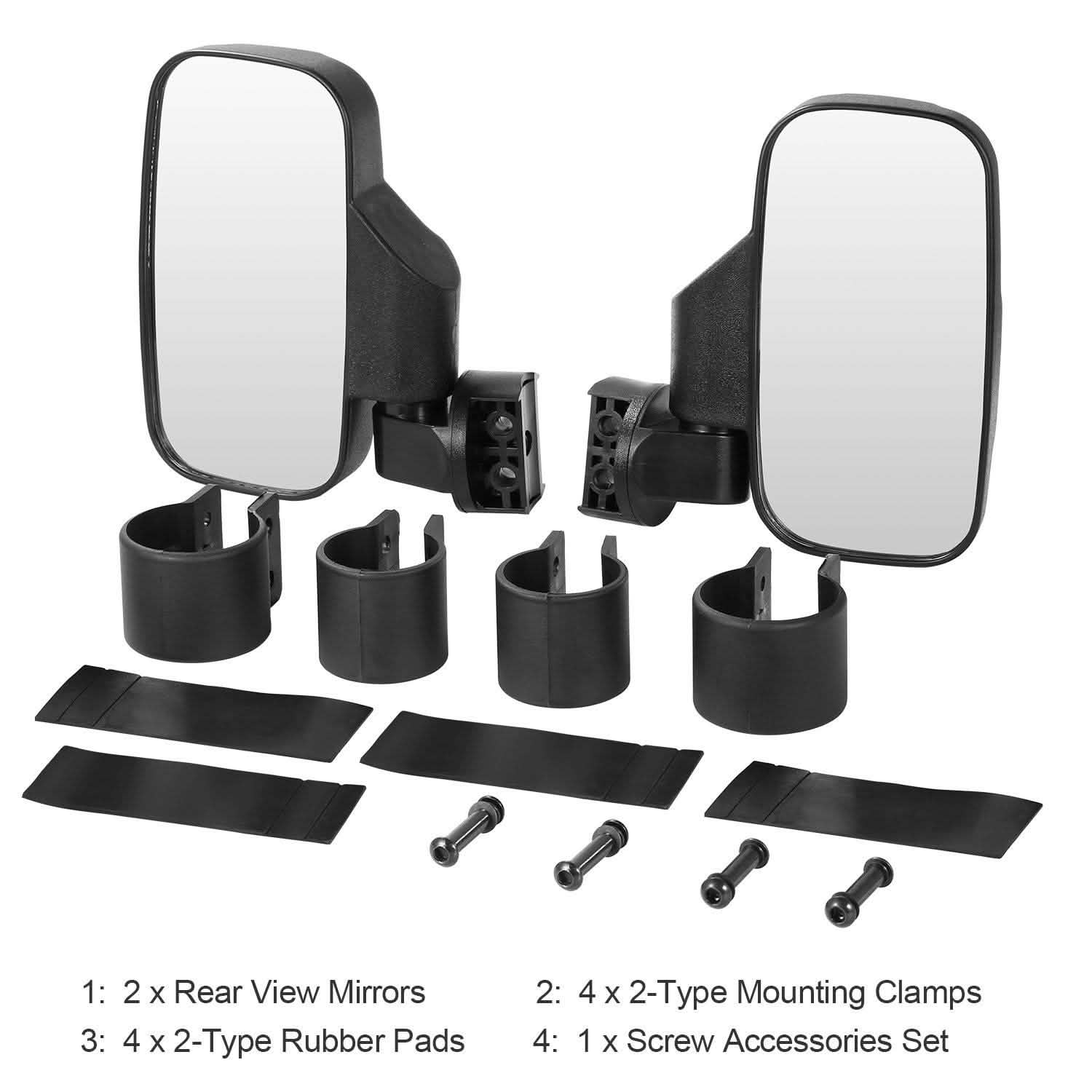2-Piece: Wide Rear View Mirror Automotive - Tophatter Daily Deals