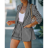 2-Piece: Women's Basic Shirt Collar Blazer Black Women's Outerwear - Tophatter Daily Deals