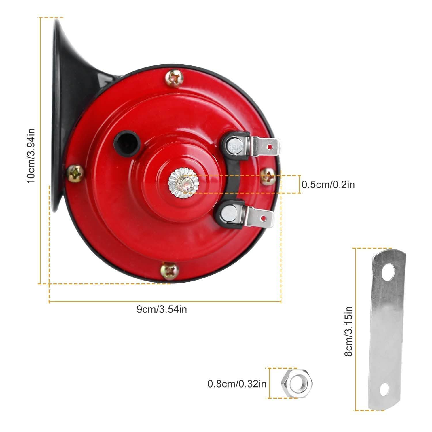 2-Pieces: 115DB Car Snail Horns 12V Automotive - Tophatter Daily Deals