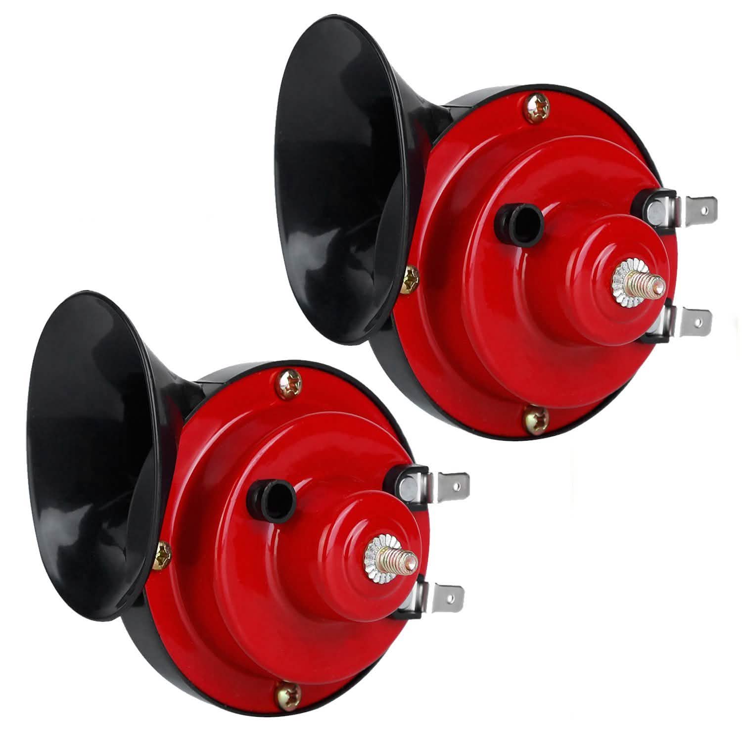 2-Pieces: 115DB Car Snail Horns 12V Automotive - Tophatter Daily Deals