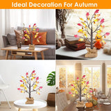 2-Pieces: 2FT Artificial Lighted Maple Tree with 24-Pieces Warm White LED Beads Furniture & Decor - Tophatter Daily Deals