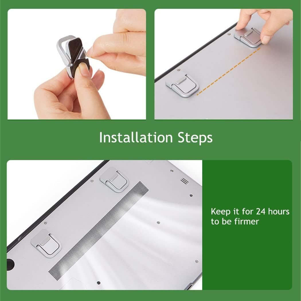 2-Pieces: Adjustable Invisible Notebook Computer Support Bracket Laptop Stand - Tophatter Daily Deals