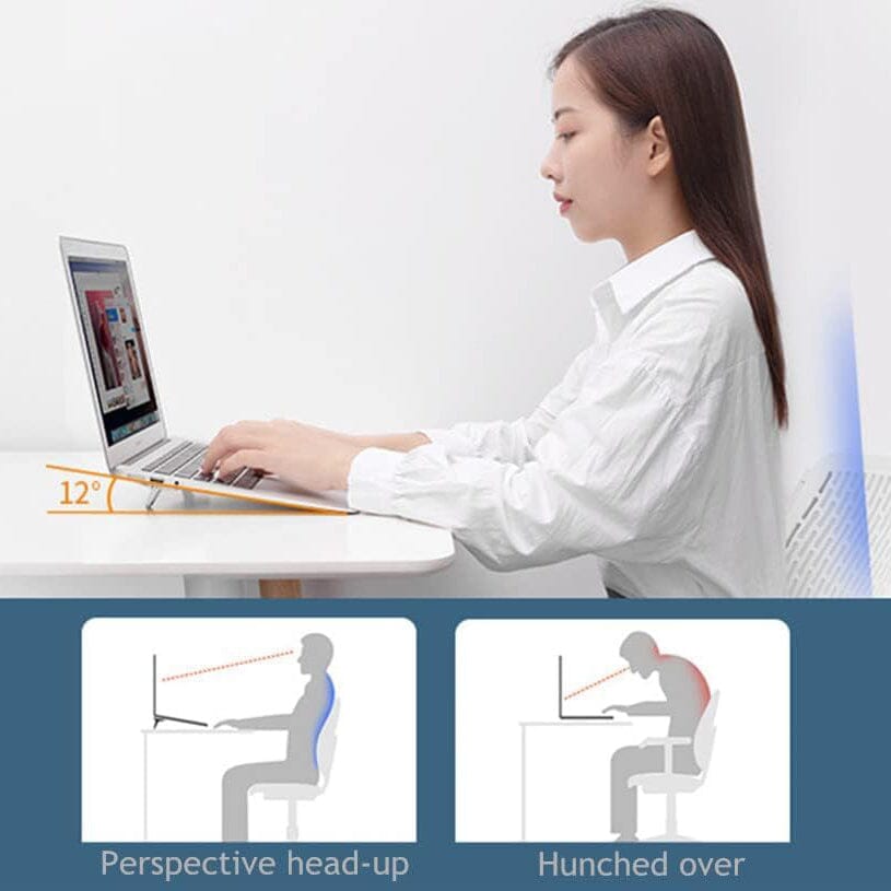 2-Pieces: Adjustable Invisible Notebook Computer Support Bracket Laptop Stand - Tophatter Daily Deals