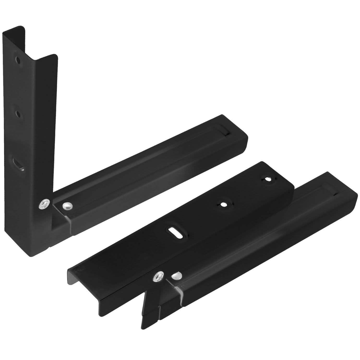 2-Pieces: Adjustable Wall Mount Microwave Brackets Home Improvement - Tophatter Daily Deals