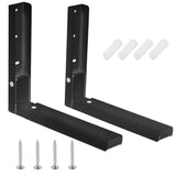 2-Pieces: Adjustable Wall Mount Microwave Brackets Home Improvement - Tophatter Daily Deals