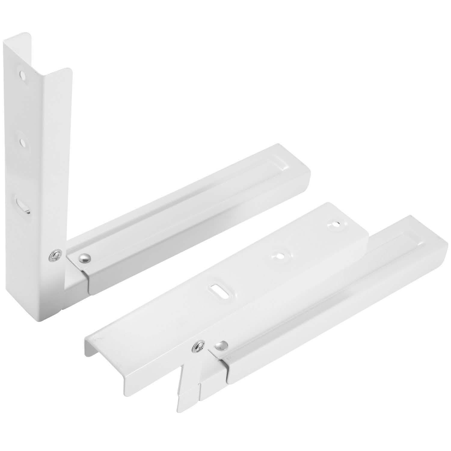 2-Pieces: Adjustable Wall Mount Microwave Brackets Home Improvement - Tophatter Daily Deals
