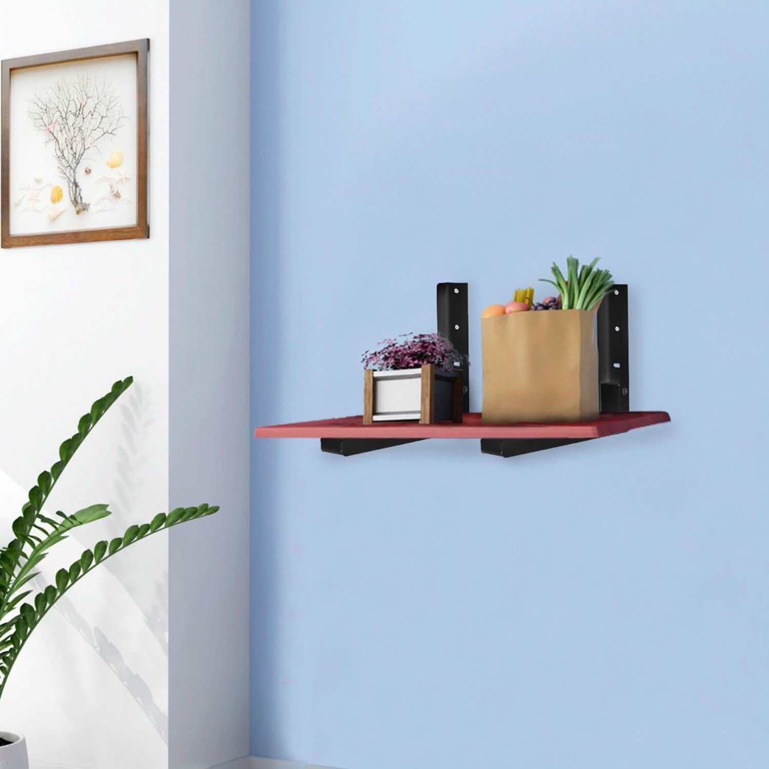 2-Pieces: Adjustable Wall Mount Microwave Brackets Home Improvement - Tophatter Daily Deals