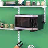2-Pieces: Adjustable Wall Mount Microwave Brackets Home Improvement - Tophatter Daily Deals
