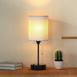 2-Pieces: Bedside Lamps 3 Color Modes USB C+A AC Output Ports Pull Chain Indoor Lighting - Tophatter Daily Deals