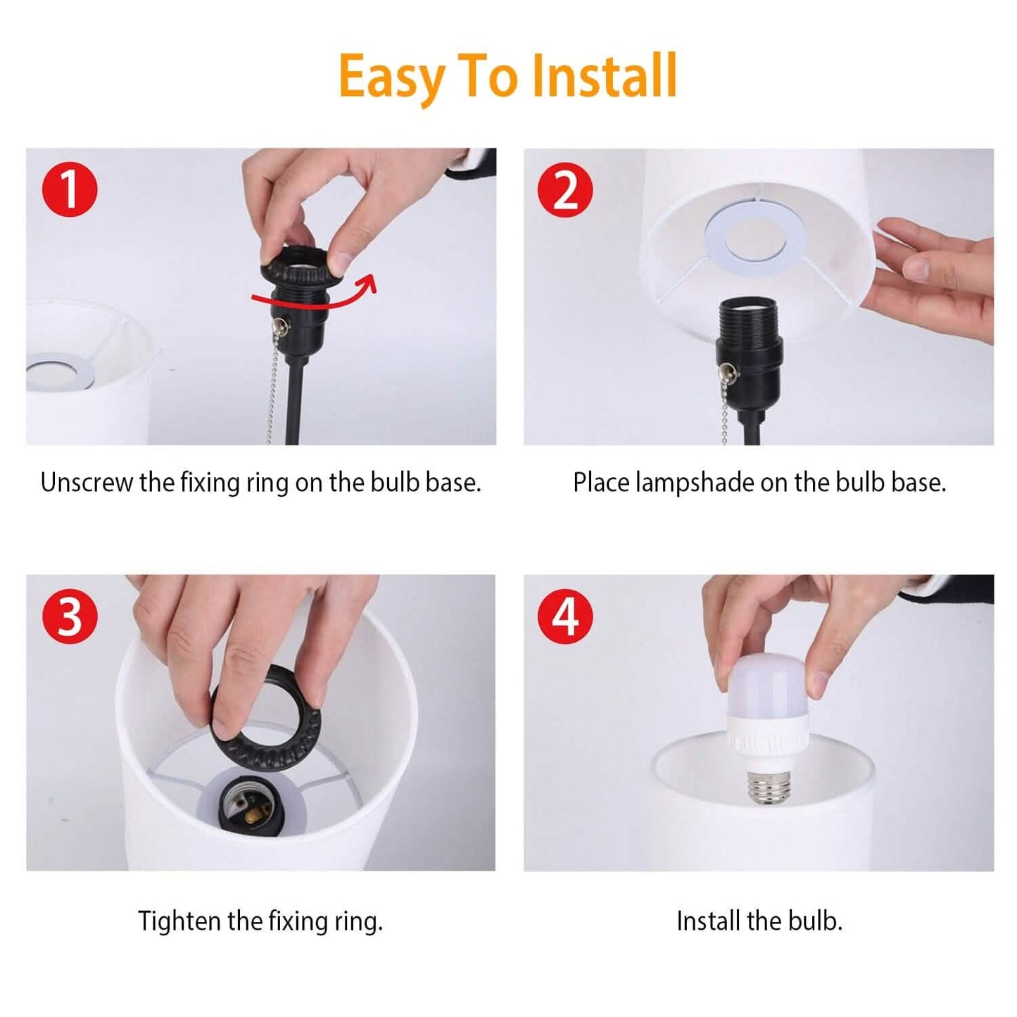 2-Pieces: Bedside Lamps 3 Color Modes USB C+A AC Output Ports Pull Chain Indoor Lighting - Tophatter Daily Deals