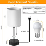 2-Pieces: Bedside Lamps 3 Color Modes USB C+A AC Output Ports Pull Chain Indoor Lighting - Tophatter Daily Deals