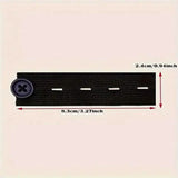 2-Pack: Black Interlocking Tape Waistband Extender Buttons for Jeans and Pants Belts & Ties - Tophatter Daily Deals