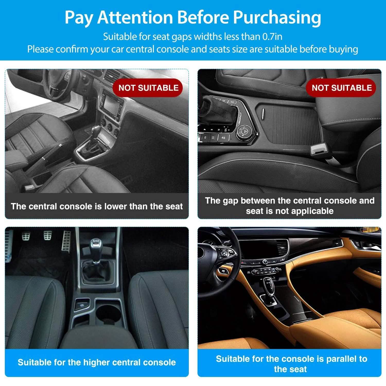 2-Pieces: Car Console Side Organizer Automotive - Tophatter Daily Deals