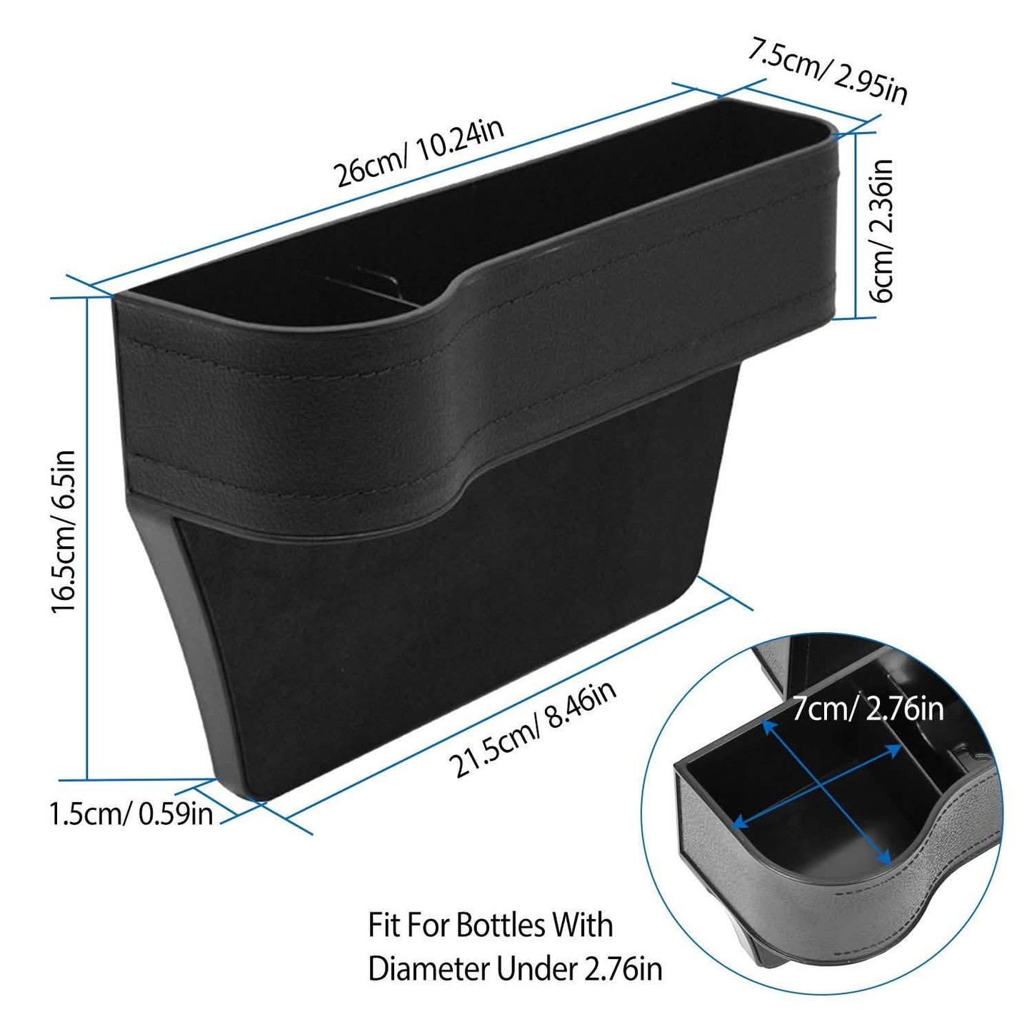 2-Pieces: Car Console Side Organizer Automotive - Tophatter Daily Deals