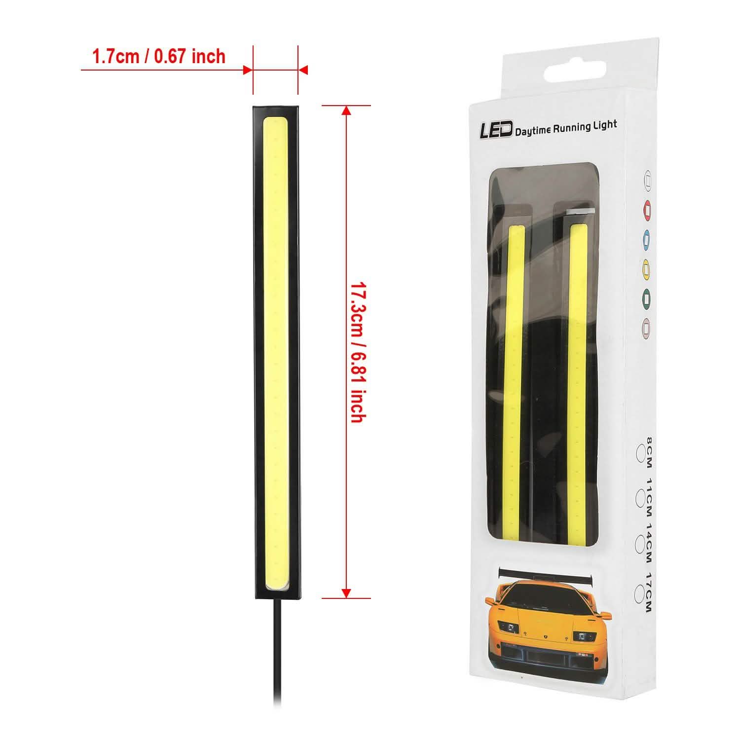 2-Pieces: Car LED Daytime Running Lights Automotive - Tophatter Daily Deals