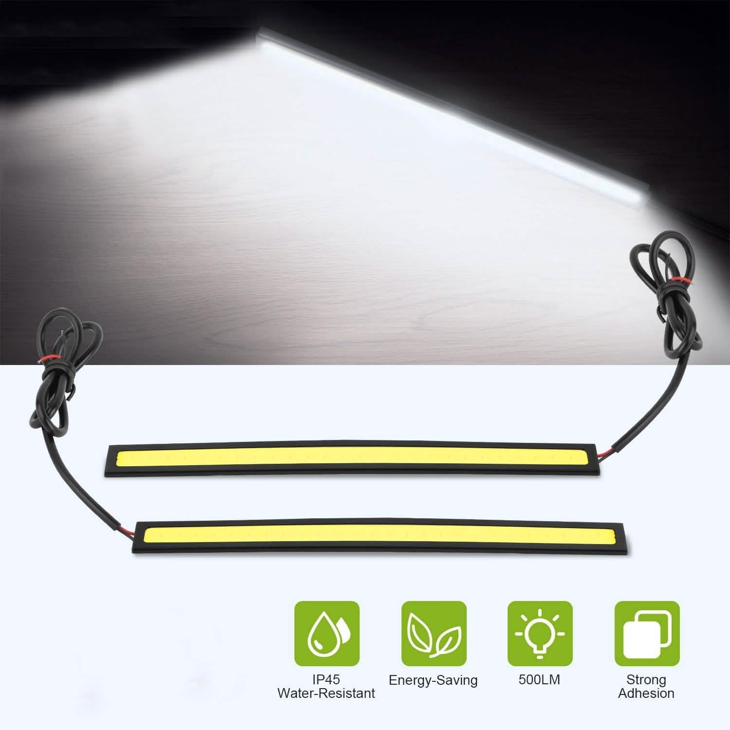 2-Pieces: Car LED Daytime Running Lights Automotive - Tophatter Daily Deals