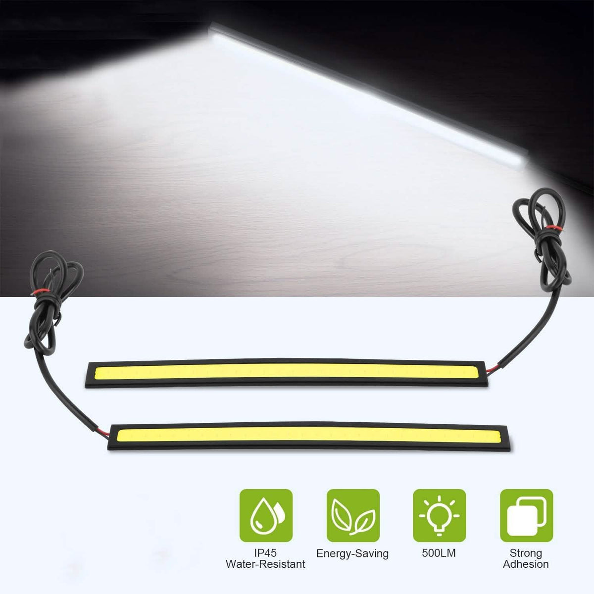 2-Pieces: Car LED Daytime Running Lights Automotive - Tophatter Daily Deals