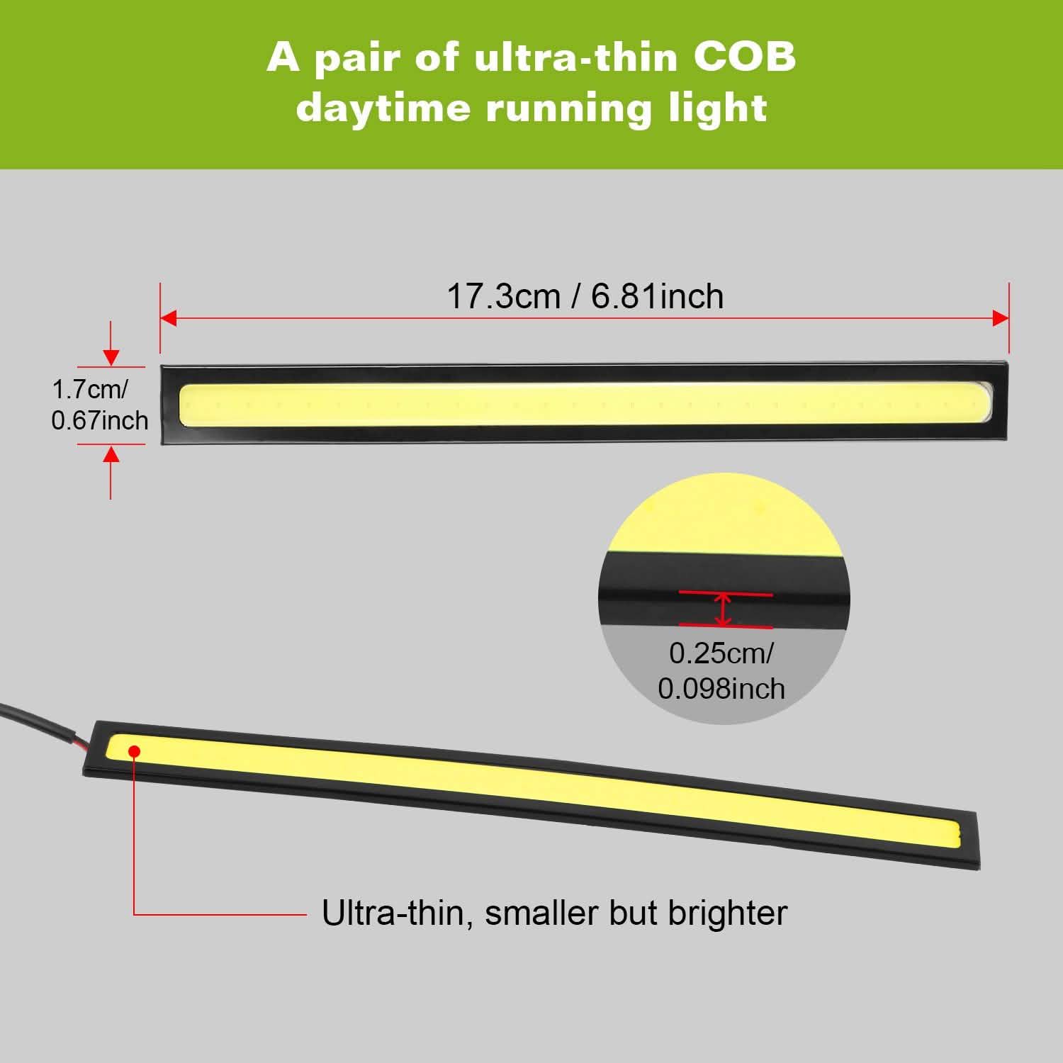 2-Pieces: Car LED Daytime Running Lights Automotive - Tophatter Daily Deals