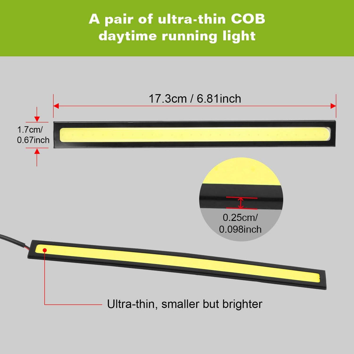 2-Pieces: Car LED Daytime Running Lights Automotive - Tophatter Daily Deals