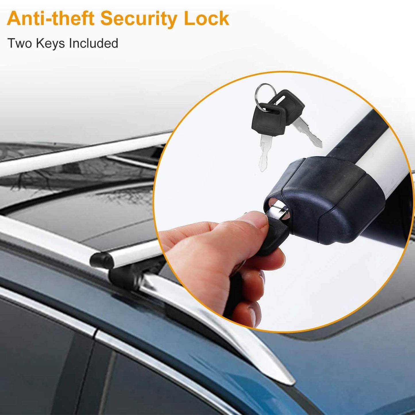 2-Pieces: Car Roof Top Crossbar Rack Automotive - Tophatter Daily Deals