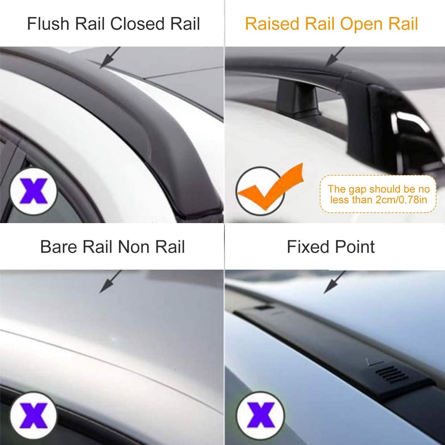 2-Pieces: Car Roof Top Crossbar Rack Automotive - Tophatter Daily Deals
