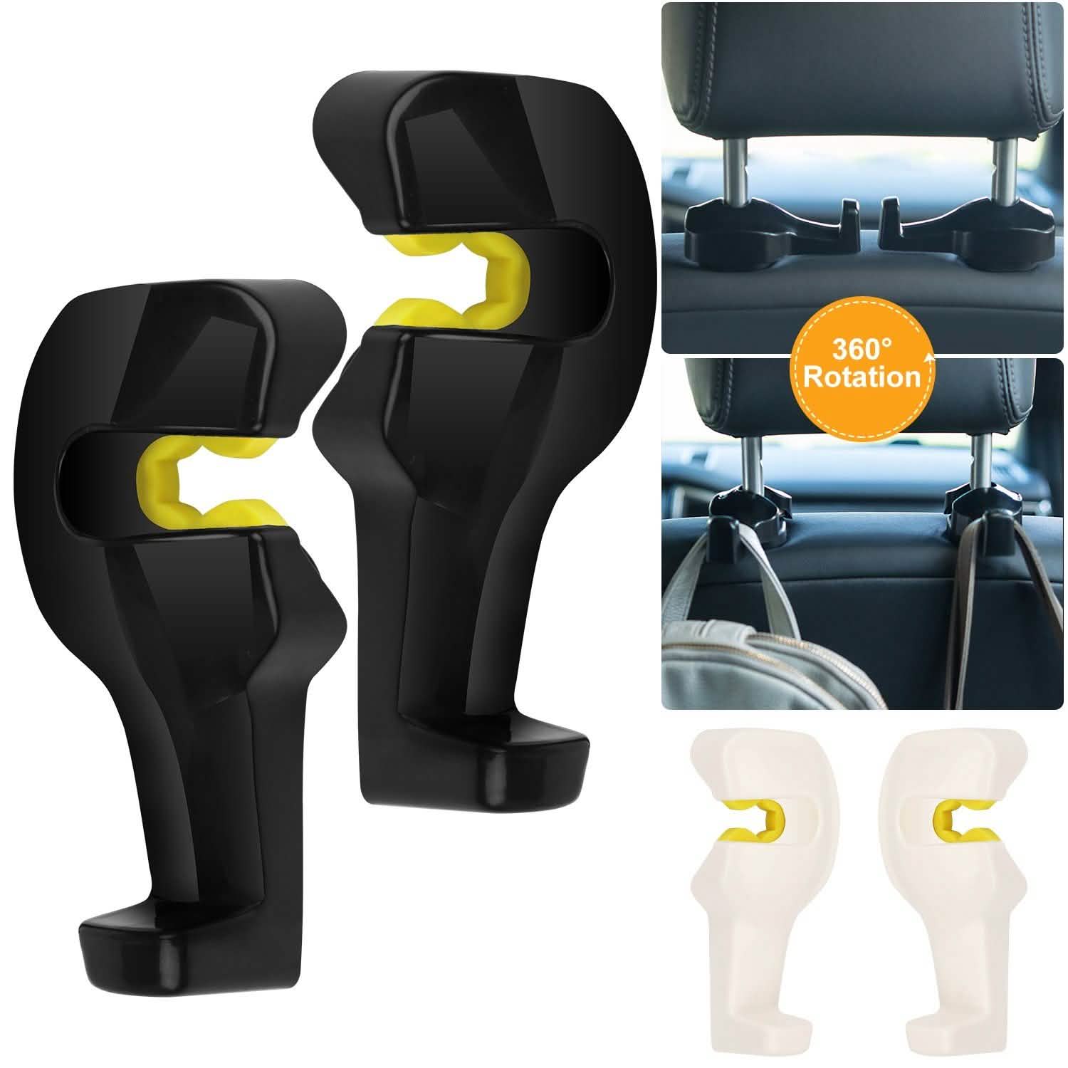 2-Pieces: Car Seat Headrest Hanger Automotive - Tophatter Daily Deals
