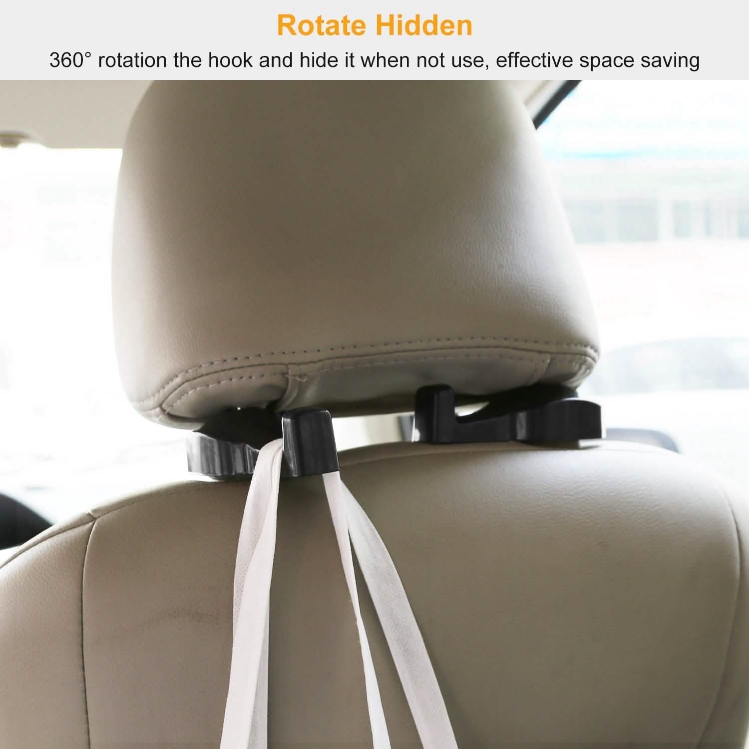 2-Pieces: Car Seat Headrest Hanger Automotive - Tophatter Daily Deals