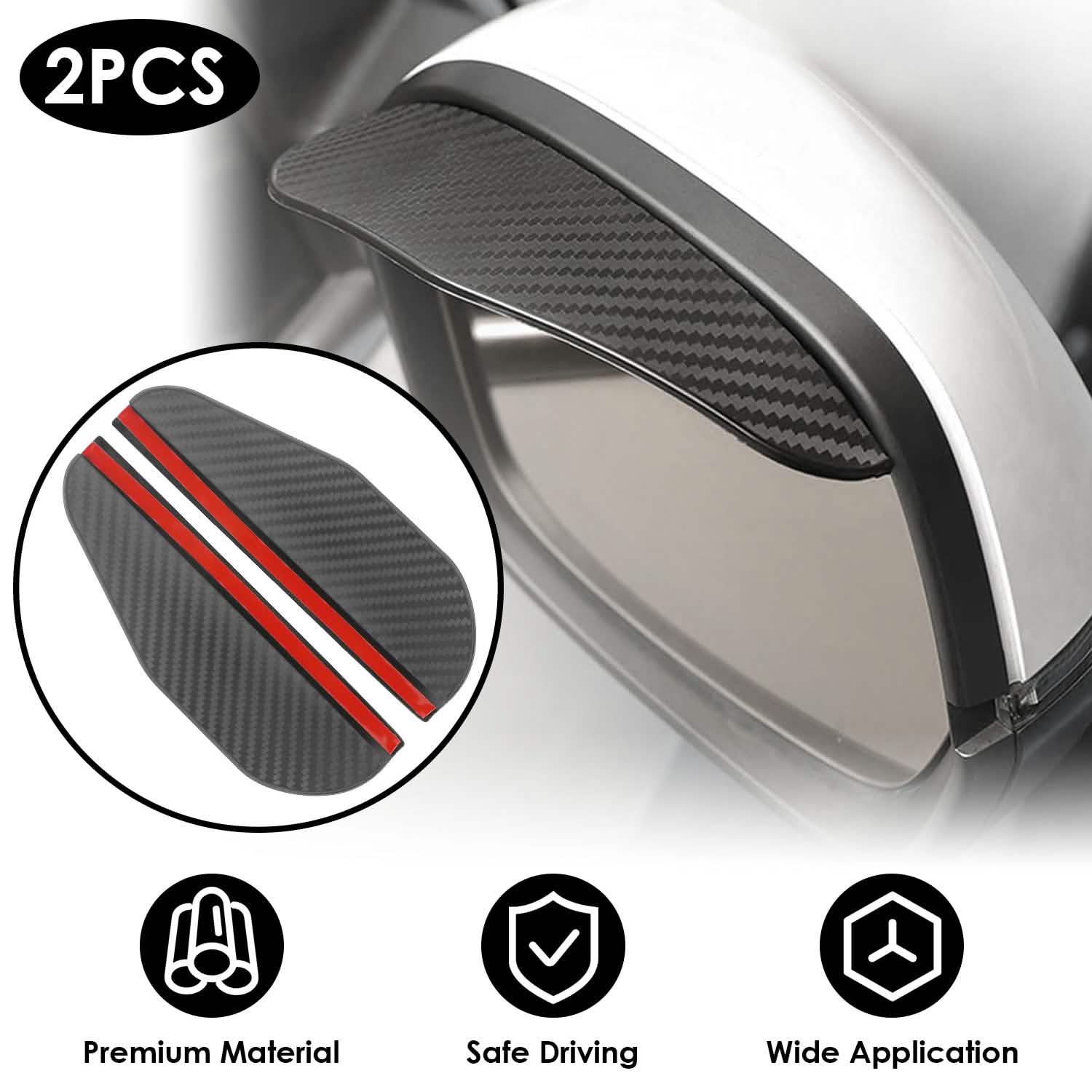 2-Pieces: Car Side Mirror Rain Guard Automotive - Tophatter Daily Deals