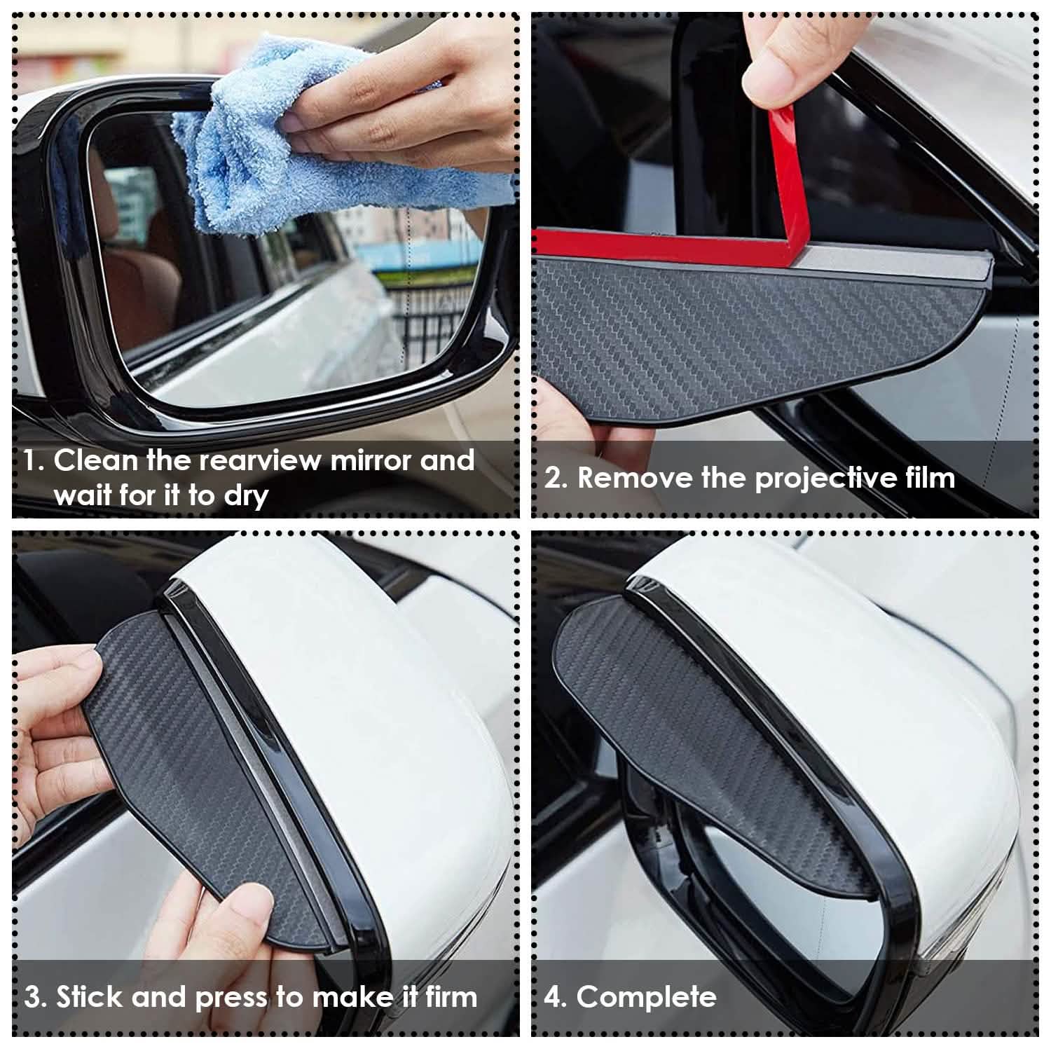 2-Pieces: Car Side Mirror Rain Guard Automotive - Tophatter Daily Deals