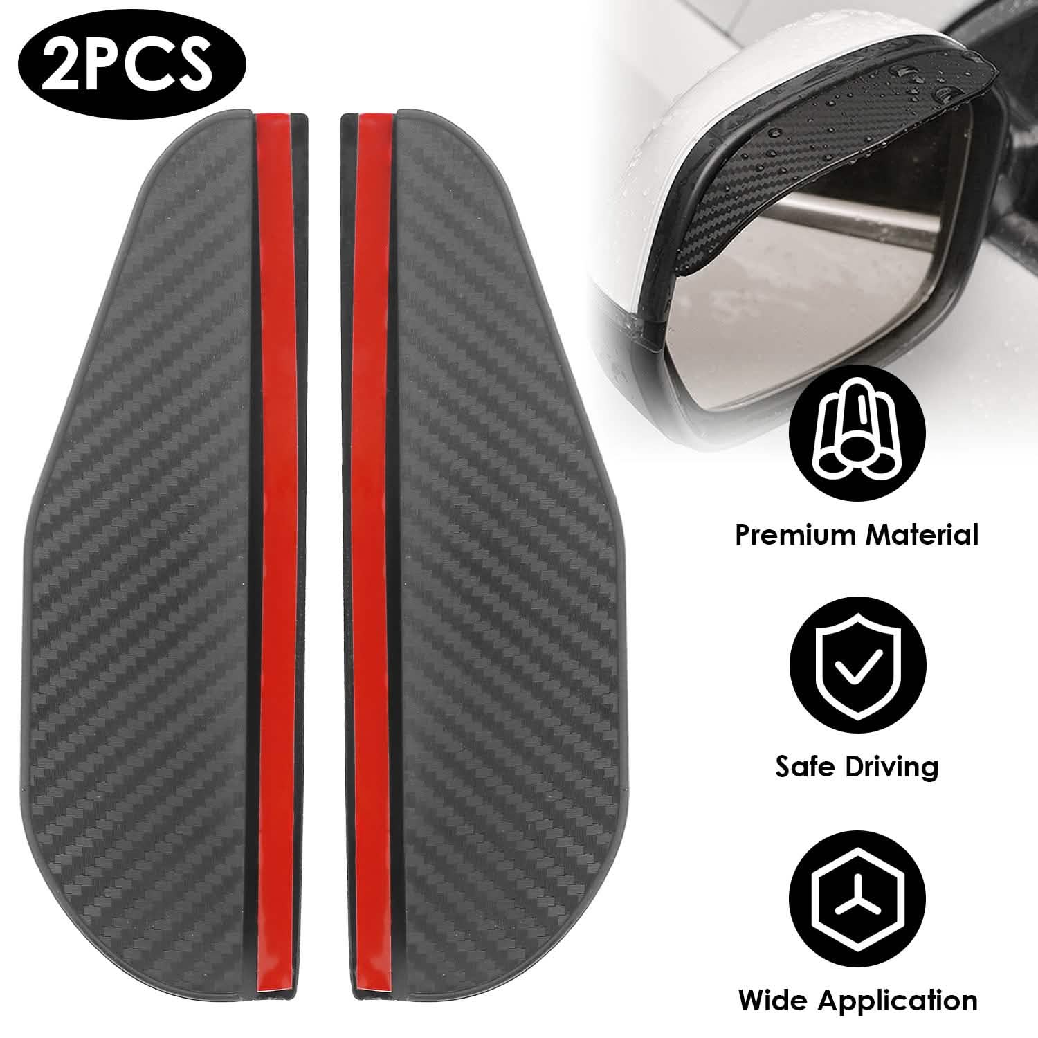 2-Pieces: Car Side Mirror Rain Guard Automotive - Tophatter Daily Deals