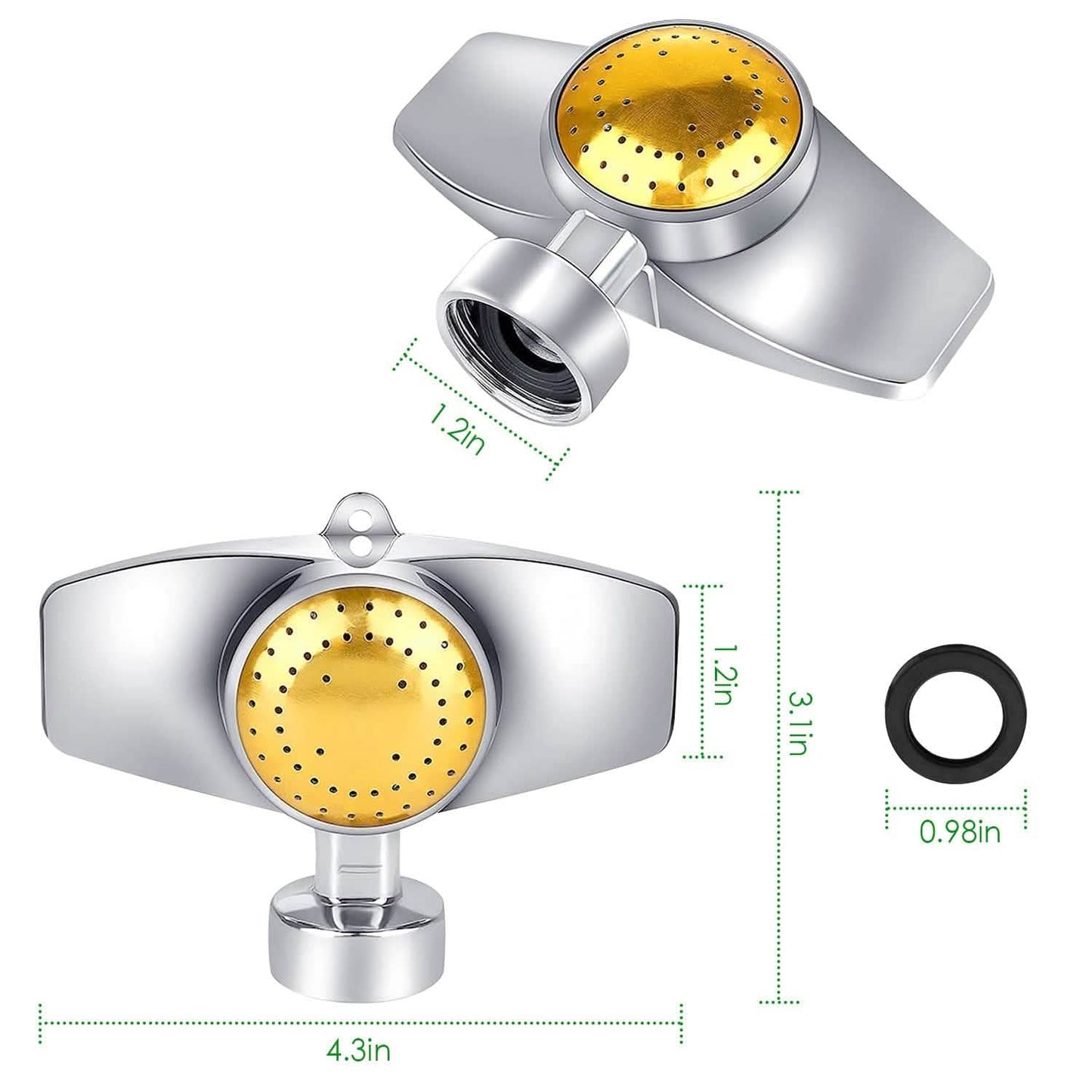 2-Pieces: Circular Spot Sprinkler 60 Degree with Gentle Water Flow Garden & Patio - Tophatter Daily Deals