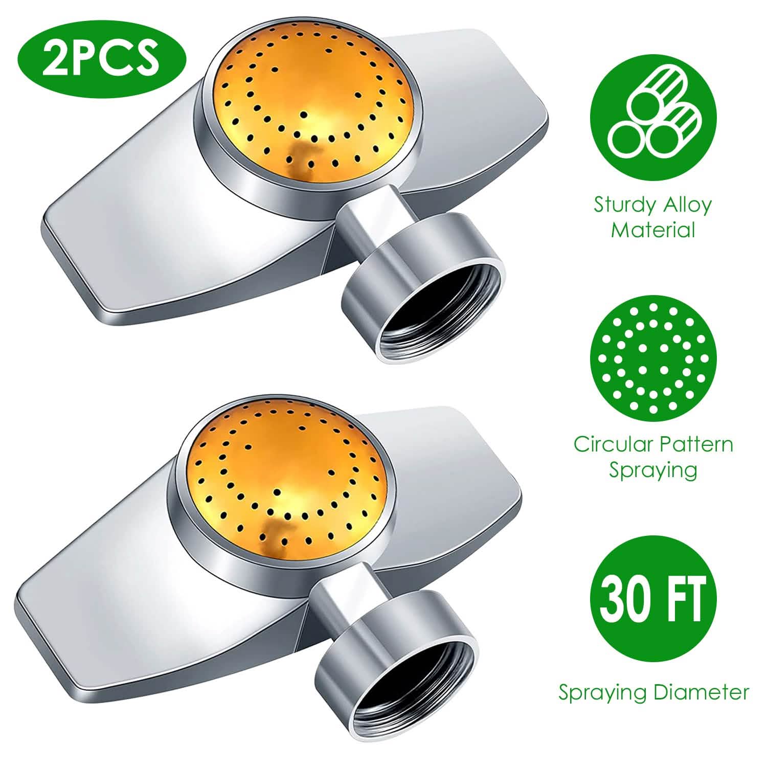 2-Pieces: Circular Spot Sprinkler 60 Degree with Gentle Water Flow Garden & Patio - Tophatter Daily Deals