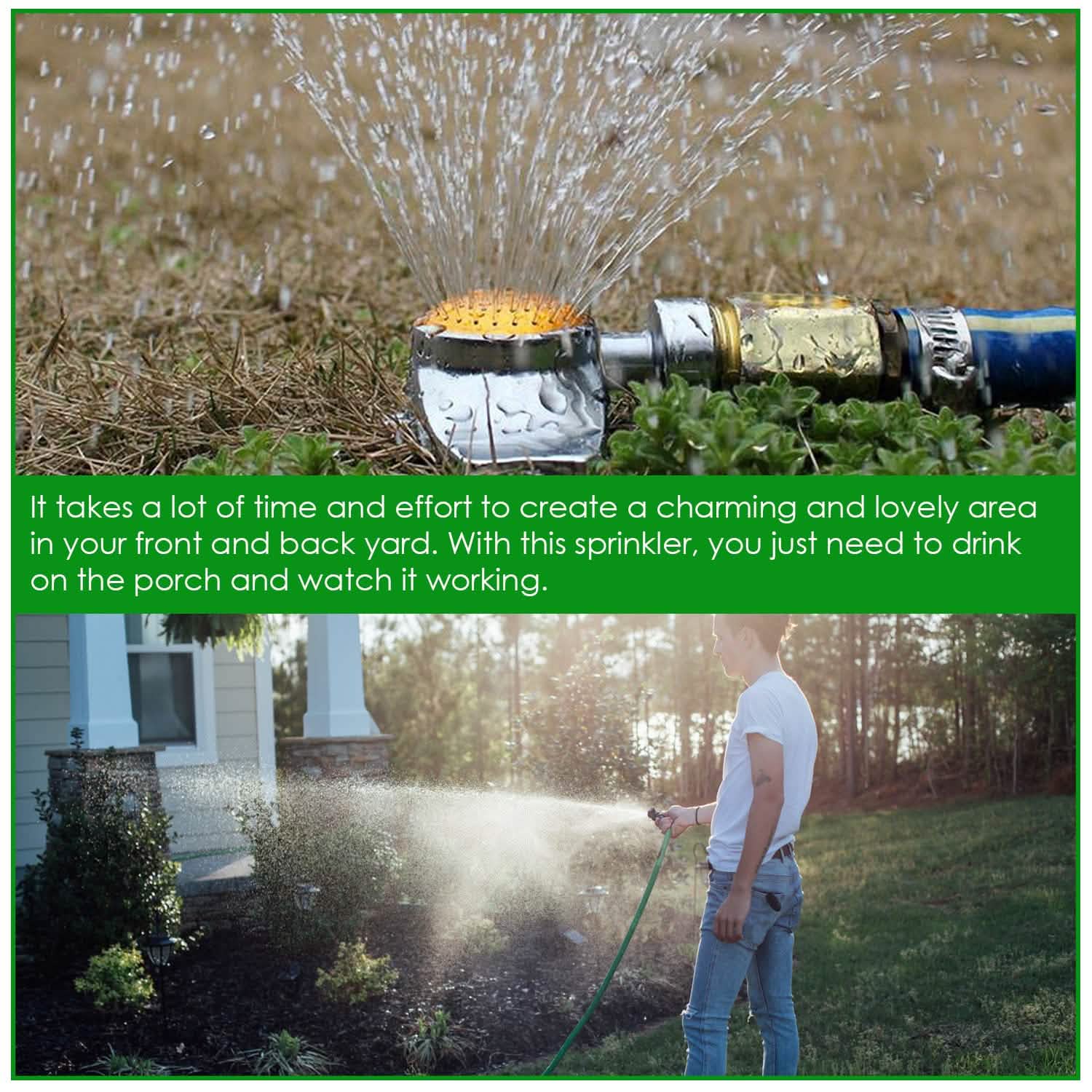 2-Pieces: Circular Spot Sprinkler 60 Degree with Gentle Water Flow Garden & Patio - Tophatter Daily Deals