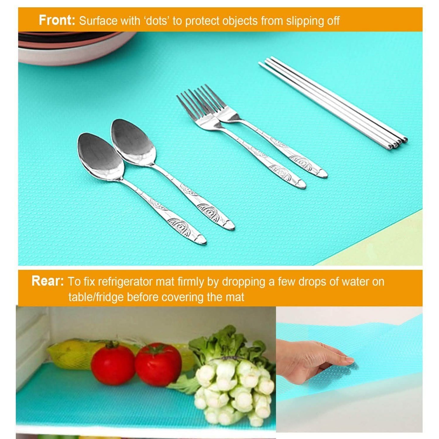 2-Pieces: Easy Clean Fridge Pads Kitchen Storage - Tophatter Daily Deals