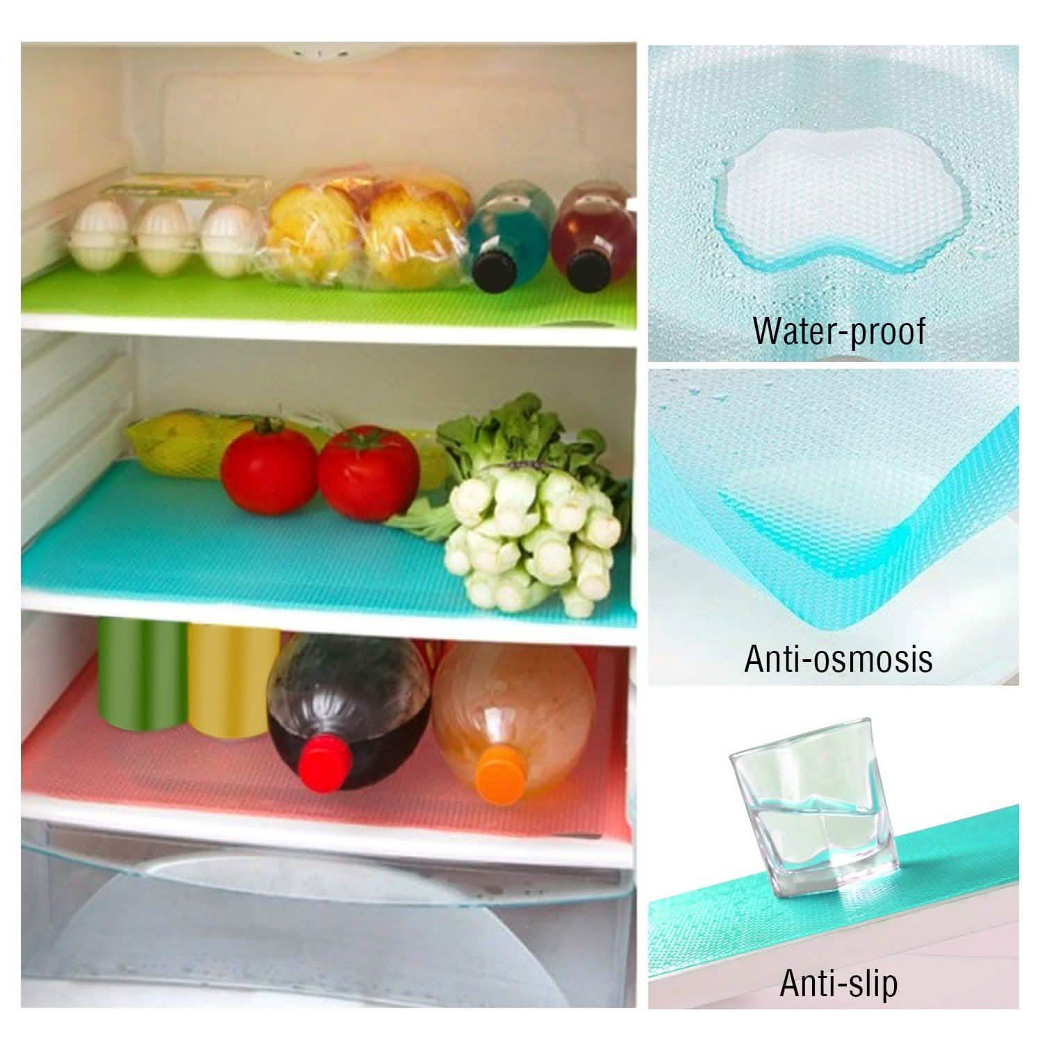 2-Pieces: Easy Clean Fridge Pads Kitchen Storage - Tophatter Daily Deals