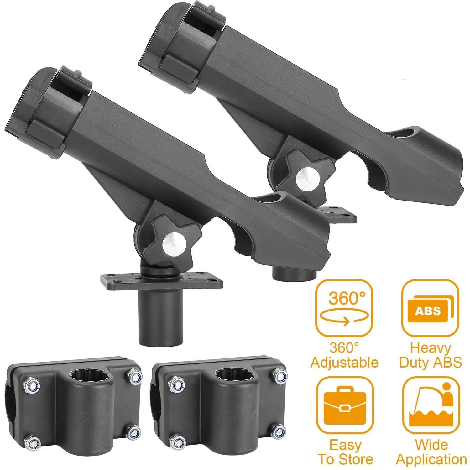 2-Pieces: Fishing Boat Rod Holders Outdoor Recreation - Tophatter Daily Deals