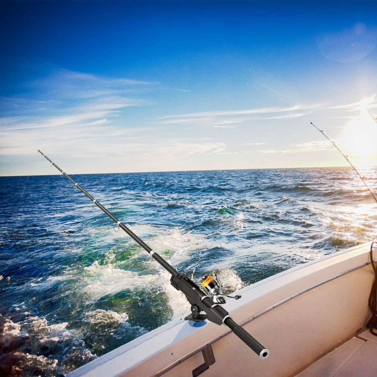 2-Pieces: Fishing Boat Rod Holders Outdoor Recreation - Tophatter Daily Deals
