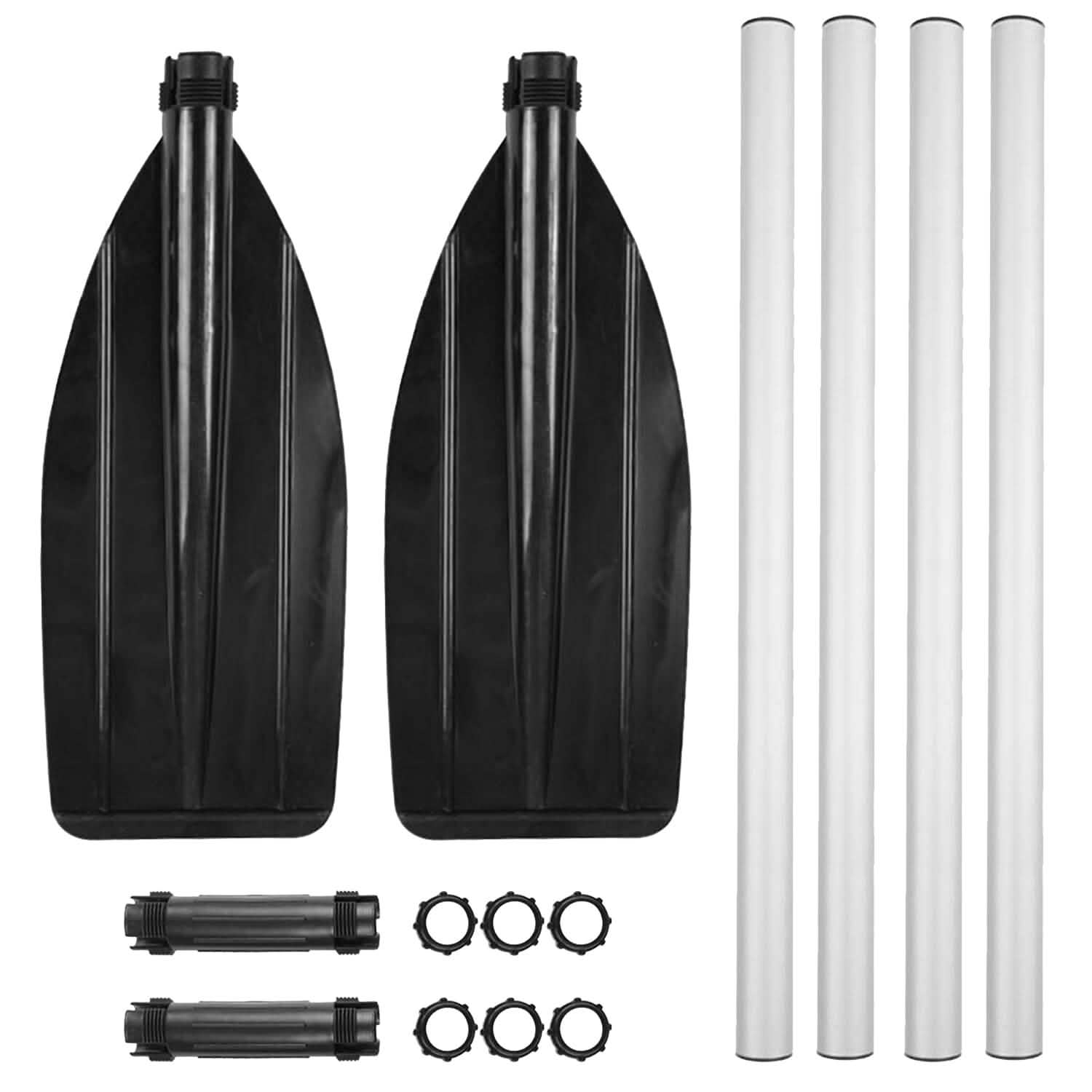 2-Pieces: Kayak Paddles Aluminum Alloy Detachable Canoe Outdoor Recreation - Tophatter Daily Deals