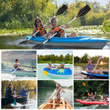 2-Pieces: Kayak Paddles Aluminum Alloy Detachable Canoe Outdoor Recreation - Tophatter Daily Deals