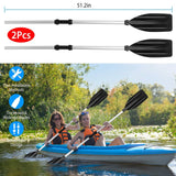 2-Pieces: Kayak Paddles Aluminum Alloy Detachable Canoe Outdoor Recreation - Tophatter Daily Deals