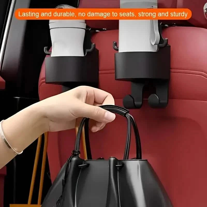 2-Pieces: Multifunctional Car Seat Back Hooks Automotive - Tophatter Daily Deals