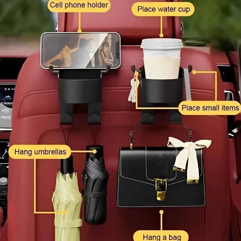 2-Pieces: Multifunctional Car Seat Back Hooks Automotive - Tophatter Daily Deals