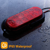 2-Pieces: Oval LED Brake Light 10 LED Lamp Stop Turn Tail Light Automotive - Tophatter Daily Deals