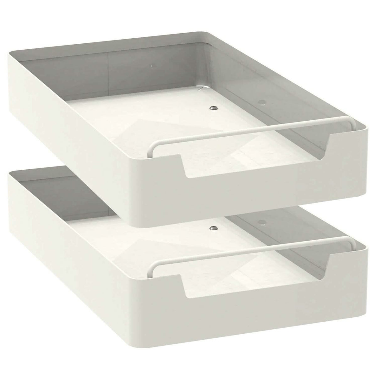 2-Pieces: Pull Out Cabinet Organizers 25cm Kitchen Storage - Tophatter Daily Deals