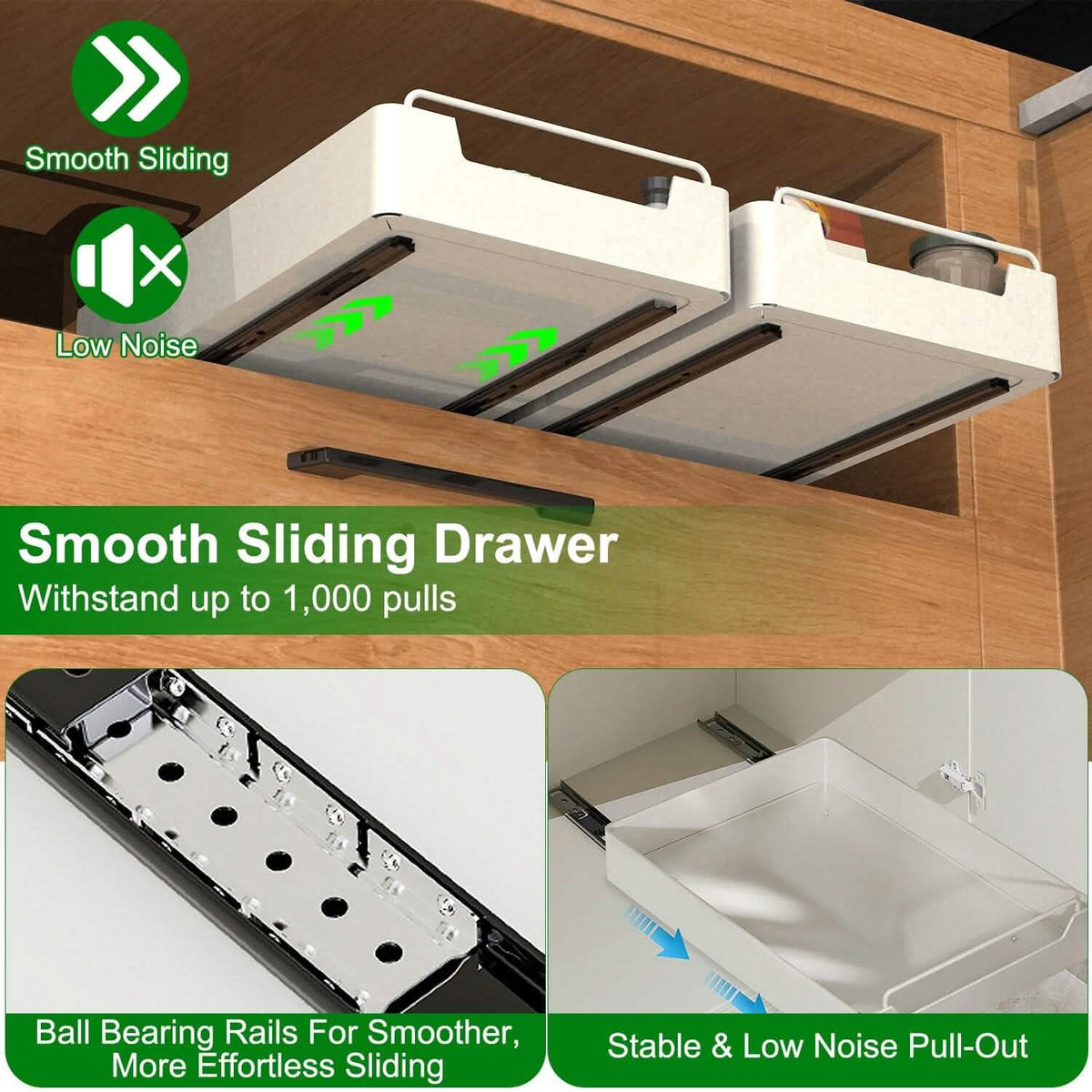 2-Pieces: Pull Out Cabinet Organizers Kitchen Storage - Tophatter Daily Deals