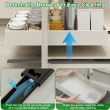 2-Pieces: Pull Out Cabinet Organizers Kitchen Storage - Tophatter Daily Deals