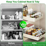 2-Pieces: Pull Out Cabinet Organizers Kitchen Storage - Tophatter Daily Deals