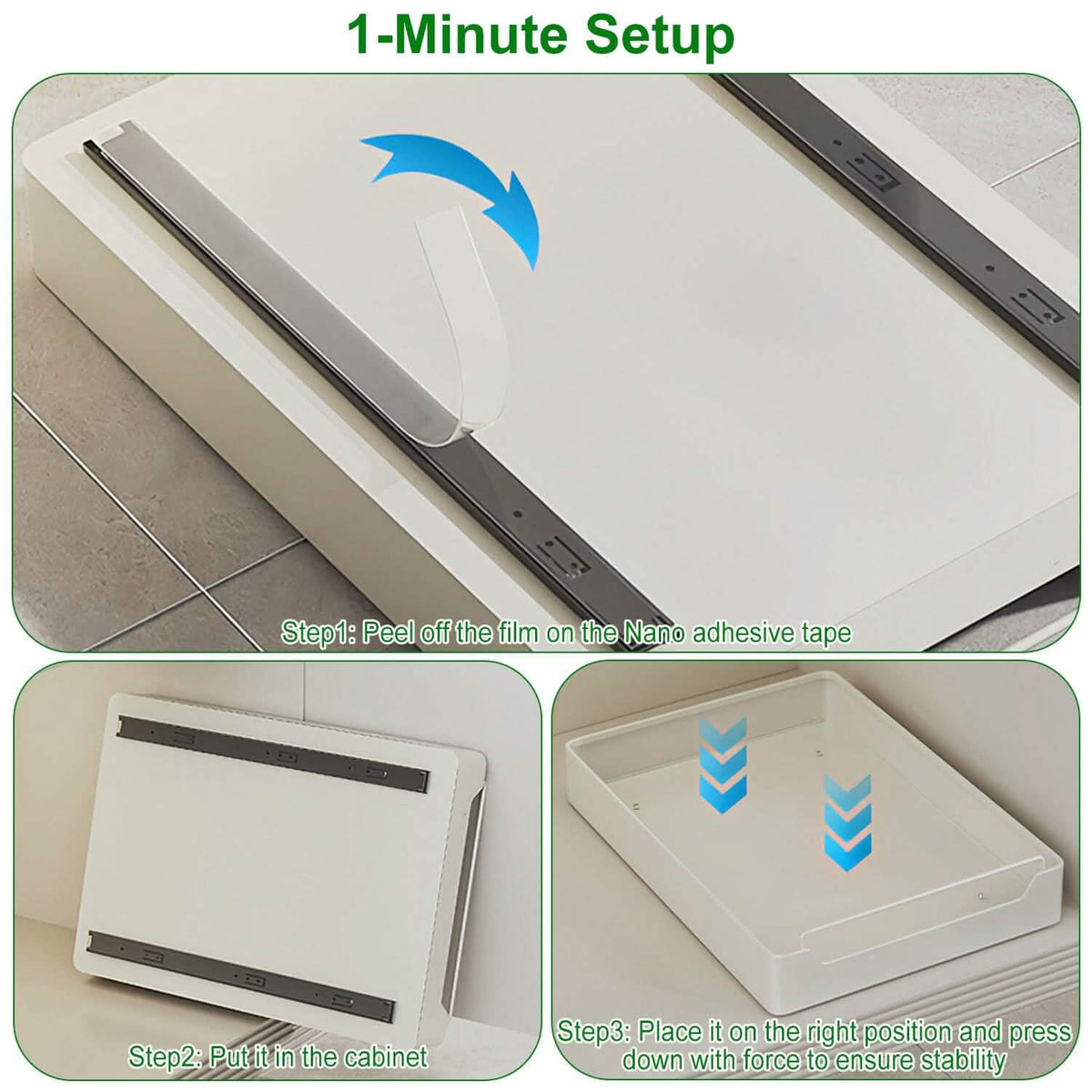 2-Pieces: Pull Out Cabinet Organizers Kitchen Storage - Tophatter Daily Deals