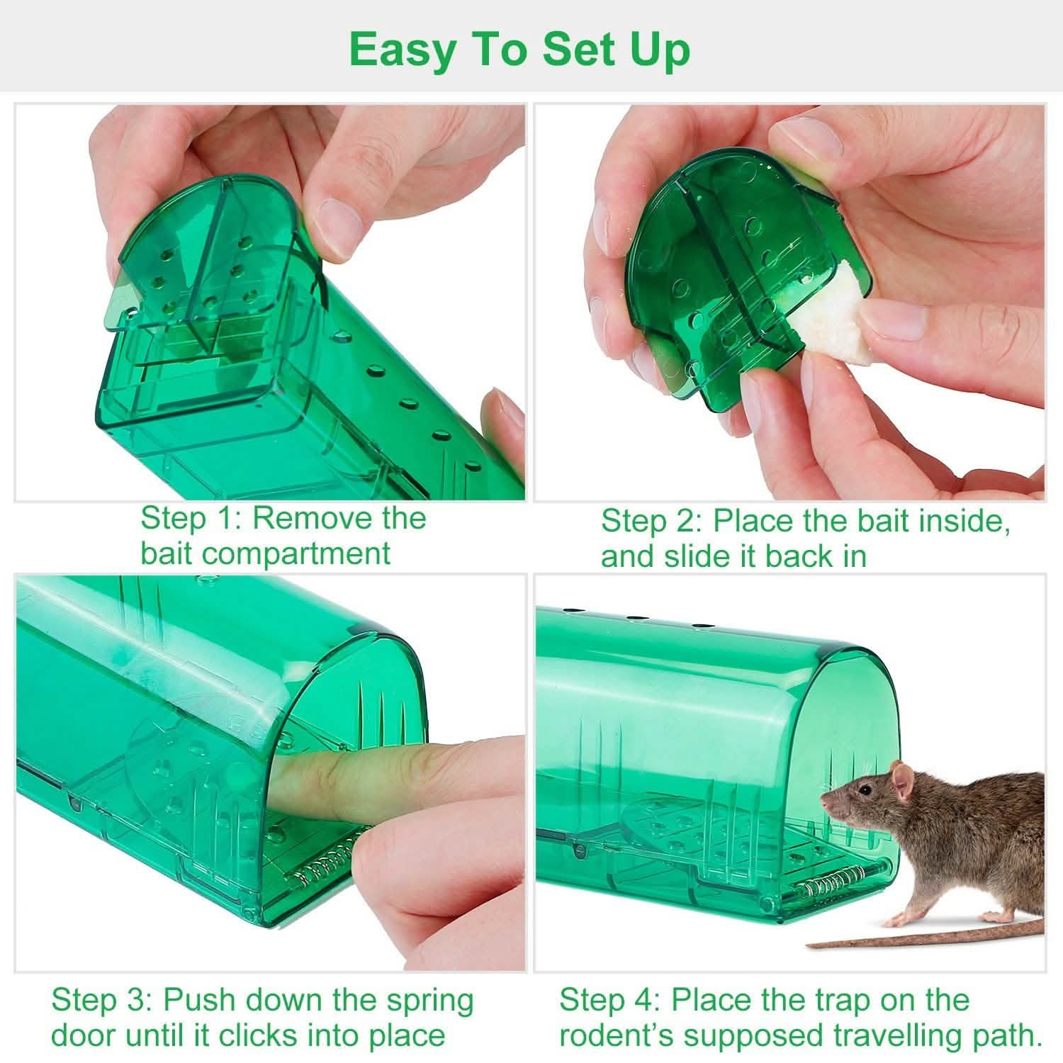 2-Pieces: Reusable Humane Mouse Trap Pest Control - Tophatter Daily Deals