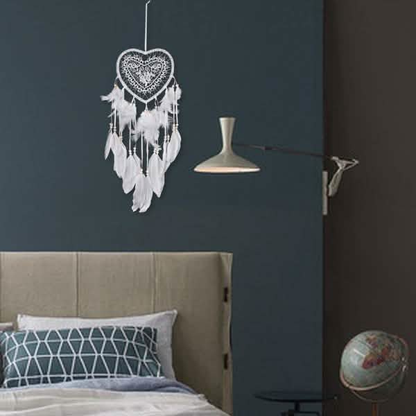 2-Pieces: Romantic LED Dream Catcher with Feather Dreamcatcher Night Light Furniture & Decor - Tophatter Daily Deals